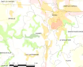 Poziția localității Olemps