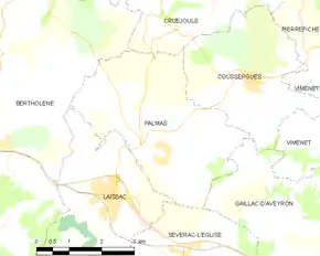 Poziția localității Palmas