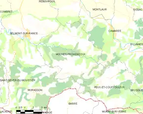 Poziția localității Mounes-Prohencoux