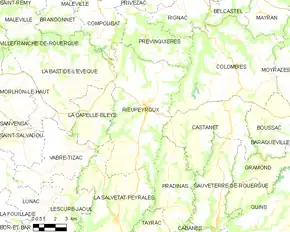 Poziția localității Rieupeyroux