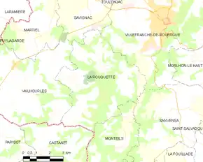 Poziția localității La Rouquette