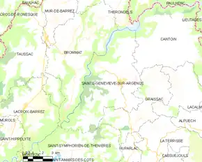 Poziția localității Sainte-Geneviève-sur-Argence