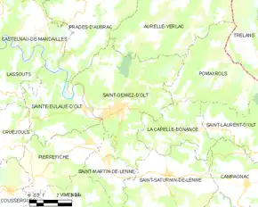 Poziția localității Saint-Geniez-d'Olt