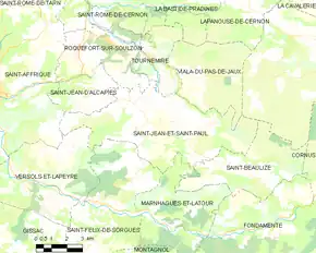 Poziția localității Saint-Jean-et-Saint-Paul