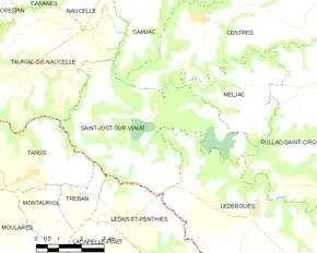 Poziția localității Saint-Just-sur-Viaur