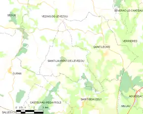 Poziția localității Saint-Laurent-de-Lévézou