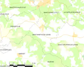 Poziția localității Saint-Martin-de-Lenne