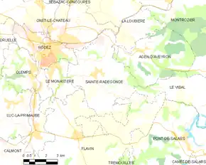 Poziția localității Sainte-Radegonde