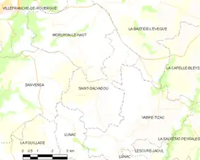Poziția localității Saint-Salvadou