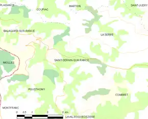 Poziția localității Saint-Sernin-sur-Rance