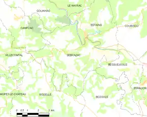 Poziția localității Sébrazac