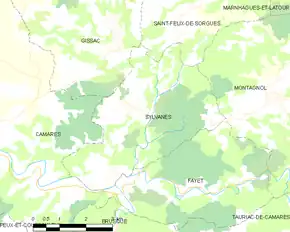 Poziția localității Sylvanès