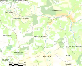 Poziția localității Vabres-l'Abbaye