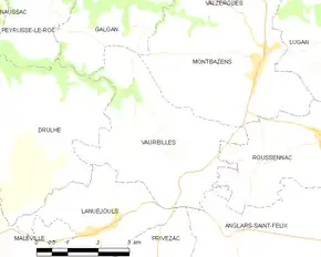 Poziția localității Vaureilles