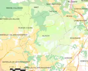 Poziția localității Allauch
