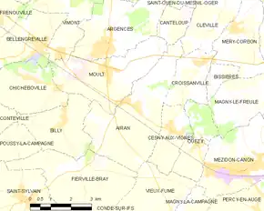 Poziția localității Airan