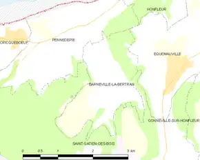 Poziția localității Barneville-la-Bertran