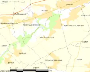 Poziția localității Baron-sur-Odon