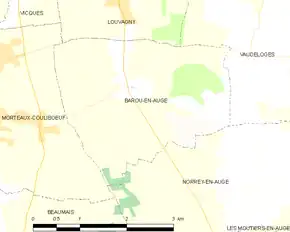 Poziția localității Barou-en-Auge