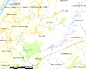 Poziția localității Bavent