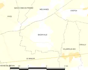 Poziția localității Bazenville