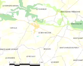 Poziția localității Le Bény-Bocage