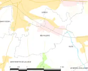 Poziția localității Beuvillers