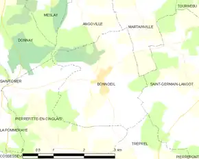 Poziția localității Bonnœil