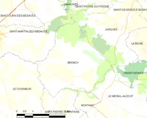 Poziția localității Brémoy