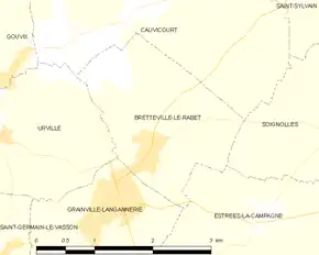 Poziția localității Bretteville-le-Rabet
