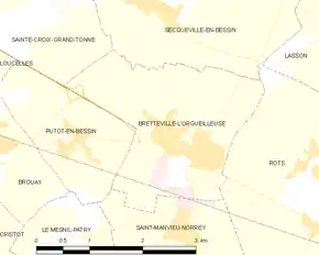 Poziția localității Bretteville-l'Orgueilleuse