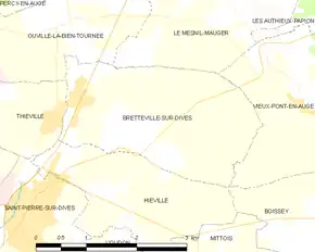 Poziția localității Bretteville-sur-Dives