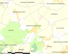 Poziția localității Bretteville-sur-Laize