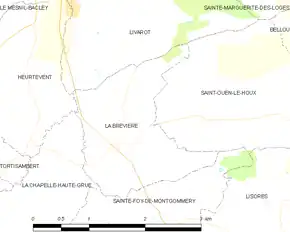 Poziția localității La Brévière