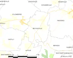 Poziția localității Bricqueville