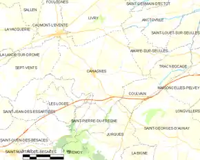Poziția localității Cahagnes