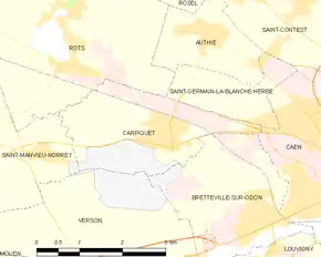 Poziția localității Carpiquet