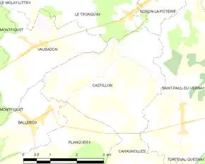 Poziția localității Castillon