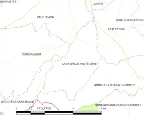 Poziția localității La Chapelle-Haute-Grue