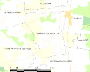 Poziția localității Cheffreville-Tonnencourt