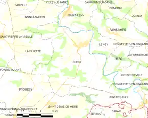 Poziția localității Clécy