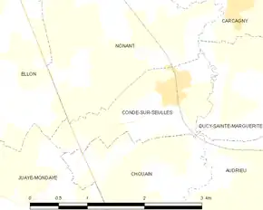 Poziția localității Condé-sur-Seulles