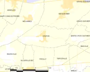 Poziția localității Crépon