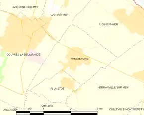 Poziția localității Cresserons
