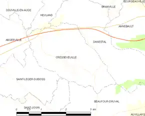Poziția localității Cresseveuille