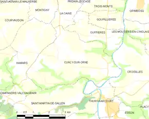 Poziția localității Curcy-sur-Orne
