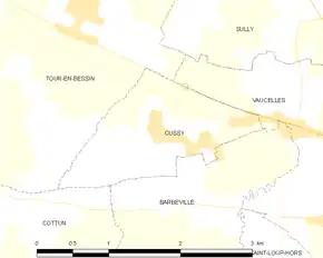 Poziția localității Cussy