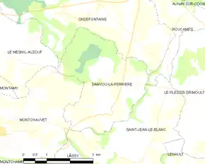 Poziția localității Danvou-la-Ferrière