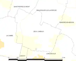 Poziția localității Deux-Jumeaux