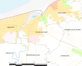 Poziția localității Dives-sur-Mer